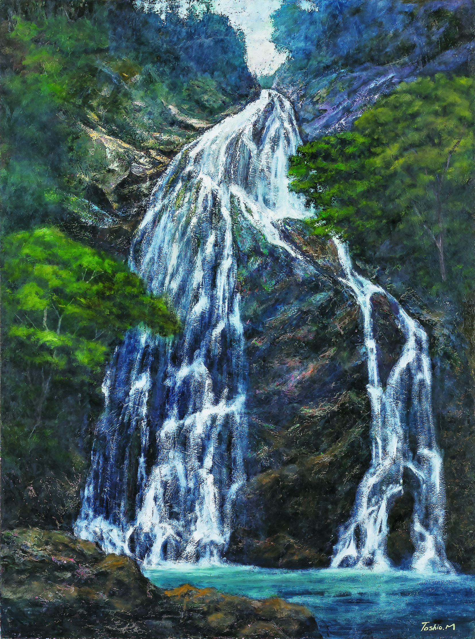 「初夏・龍双ヶ滝」 2018　130.3×97.0