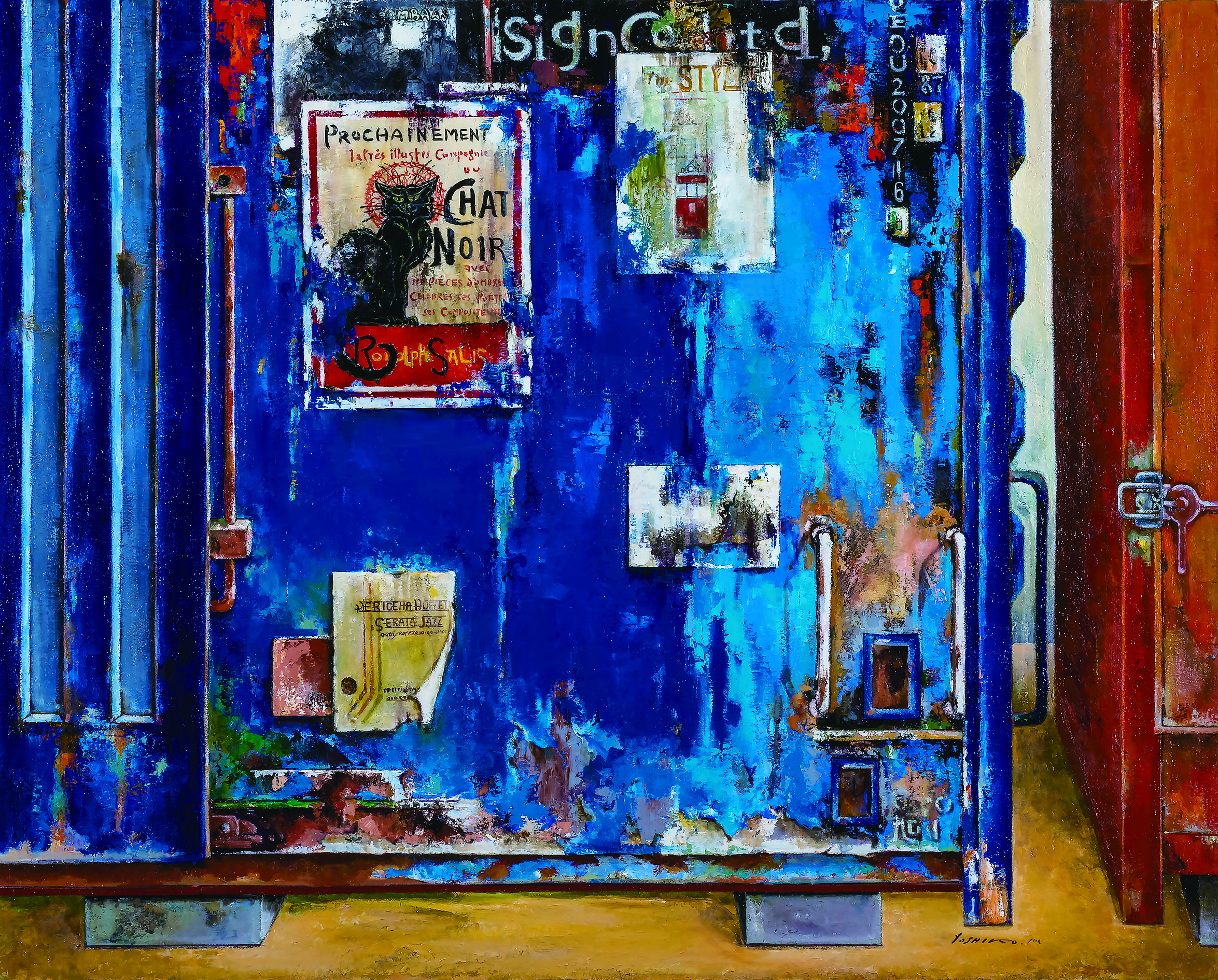 「刻の思い（青のコンテナ）」 2019　130.3×162.1