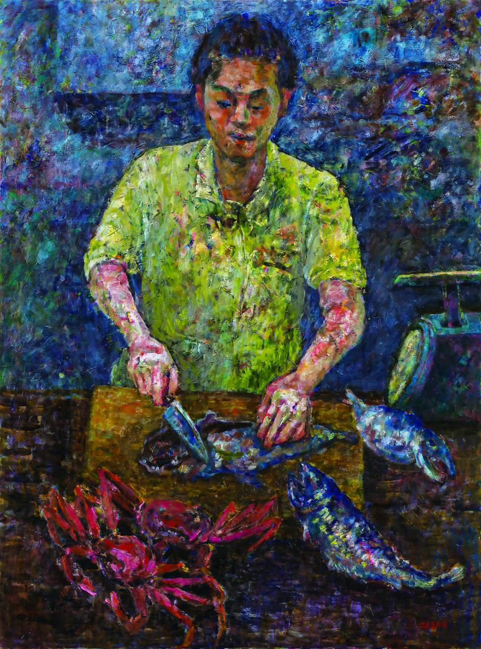 「調理する人」 2019　130..3×97.0