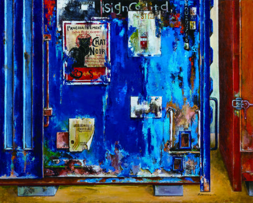 「刻の思い（青のコンテナ）」 2019　130.3×162.1