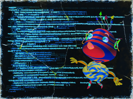 「マテポン誕生」 2019　55.0×77.0